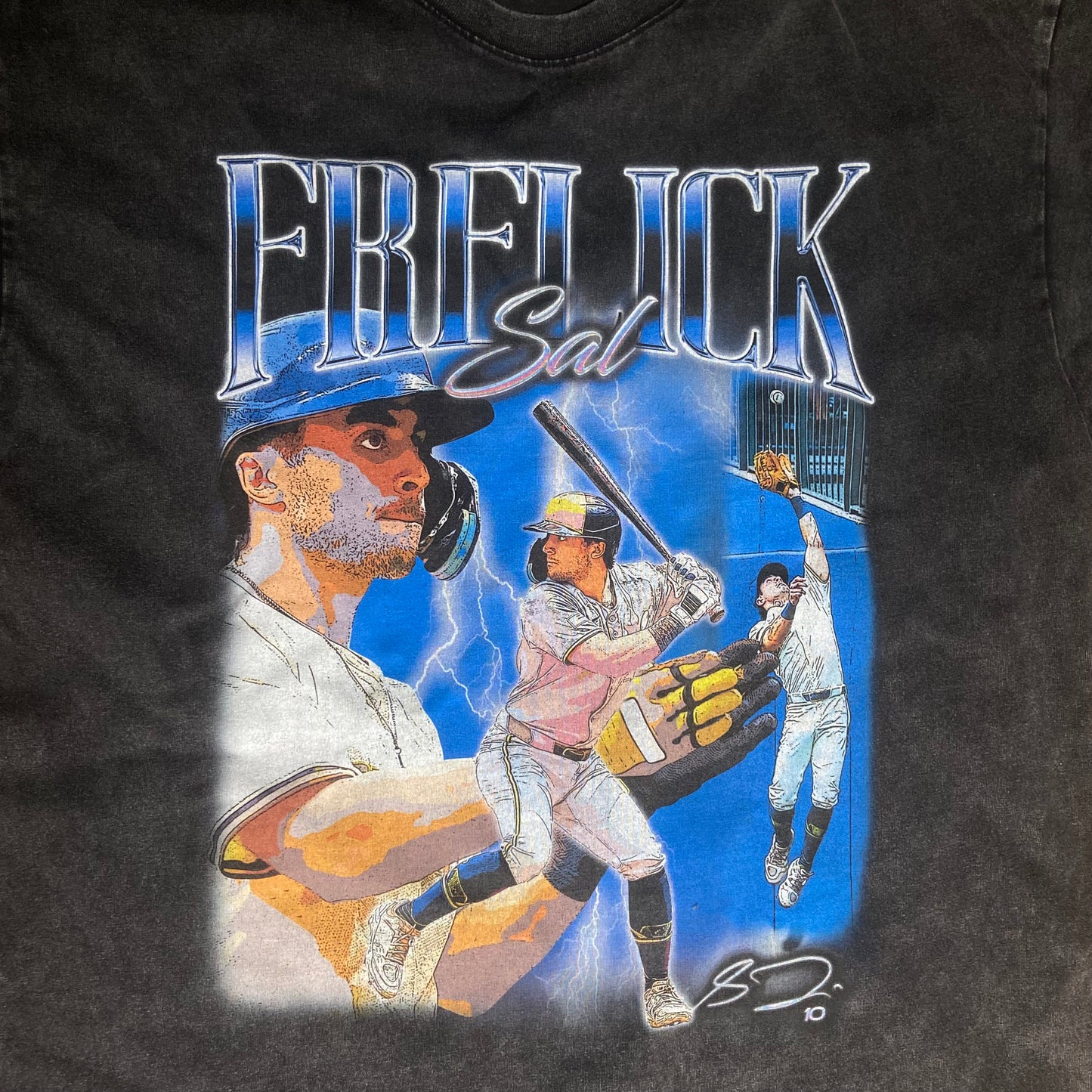 Sal Frelick Vintage Style Acid Washed T-Shirt