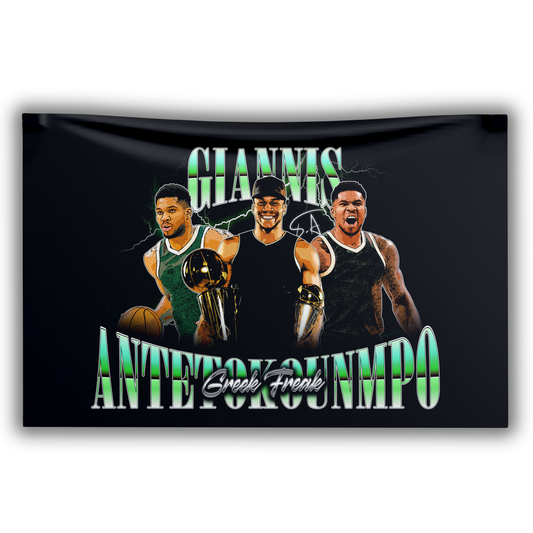 Giannis Antetokounmpo Throwback Style Wall Flag