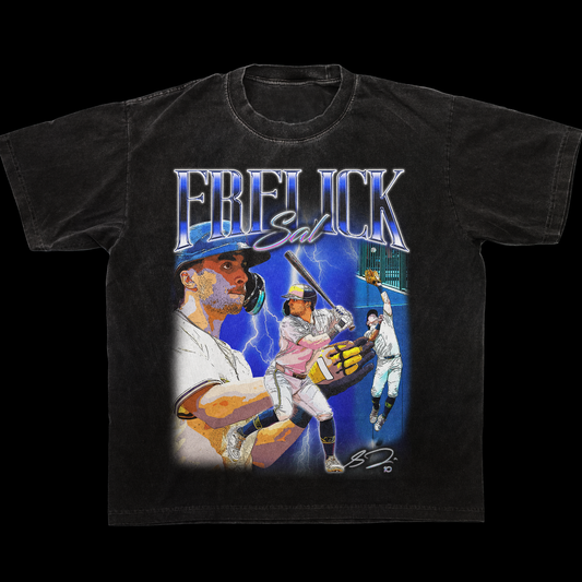 Sal Frelick Vintage Style Acid Washed T-Shirt
